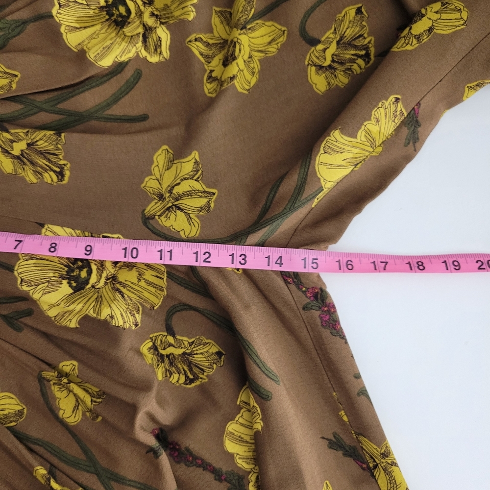 New Anthropologie Maeve Terrace Smocked High Waist Floral Wide Leg Striped Pants - Picture 12 of 15